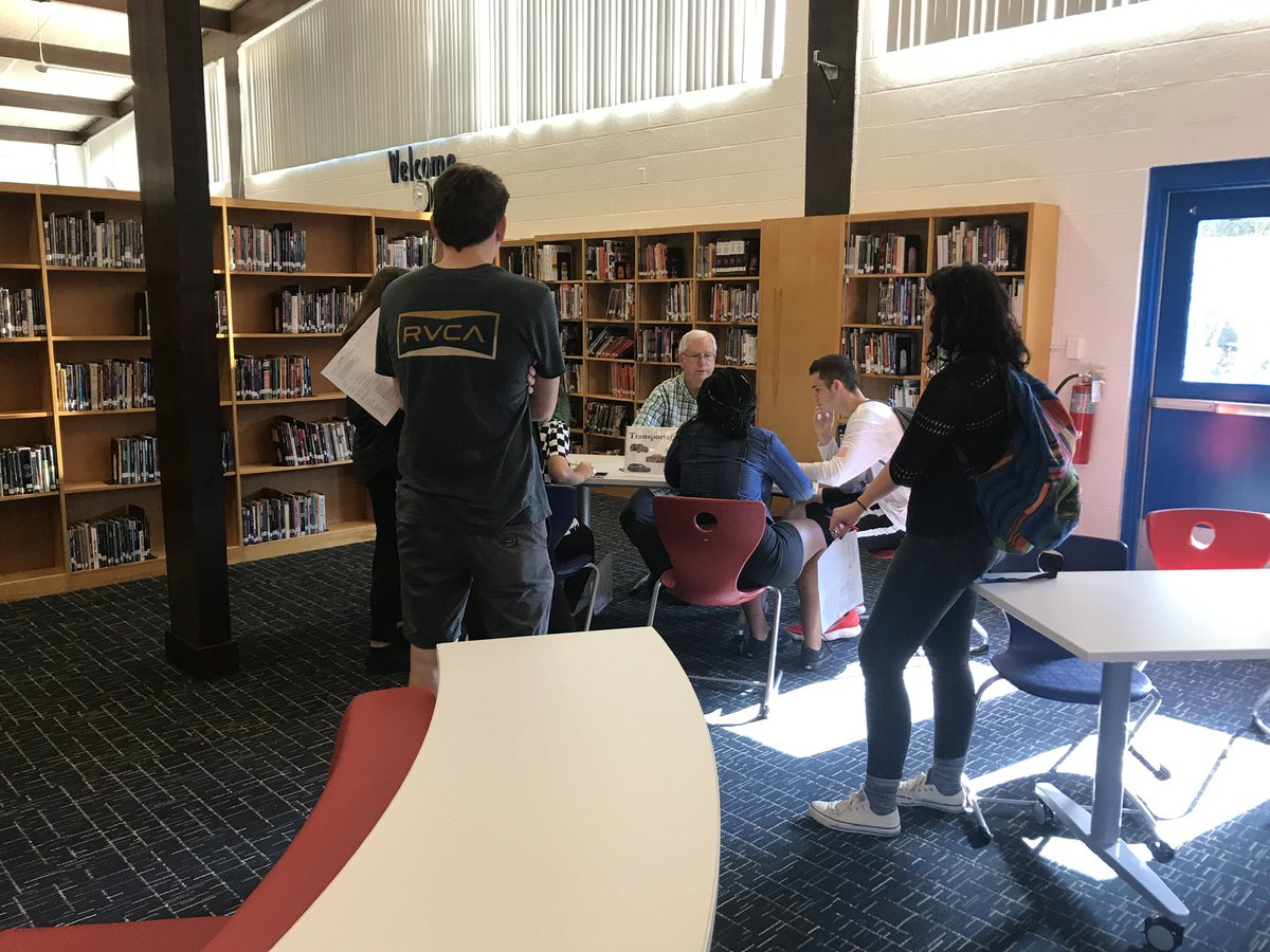 MsMeghanTimlin's tweet photo. The reality store is always such a great activity for our students! Overheard in the hallway, “I was a roofer and a single mom with 4 kids and I had no money.” #reallife #chiefpride #thankspartners @VBSFCU https://t.co/vc2gDEFh4y