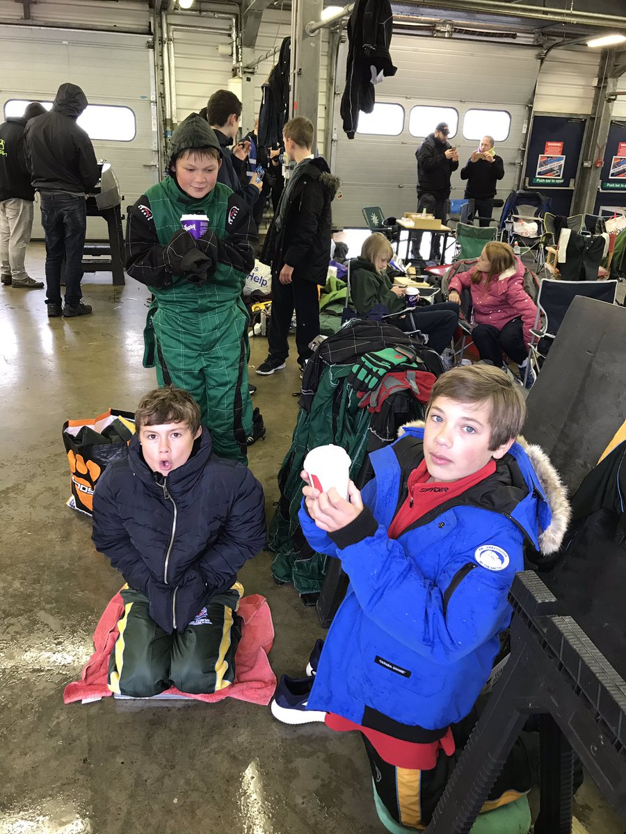 One amazing Greenpower team braving the heavy rain. Very wet and cold now drying off <a href="/TheDownsSchool/">The Downs Preparatory School</a> <a href="/RockinghamSpeed/">Rockingham Speedway</a>