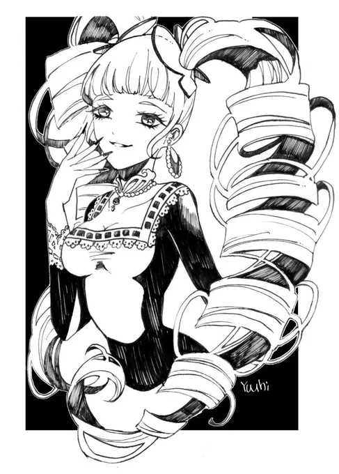 巻き髪公女
#Inktober #Inktober2018 