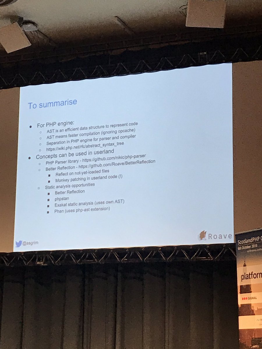 CyrilleGrandval's tweet image. Petit résumé de la conf de @asgrim sur AST #scotphp18