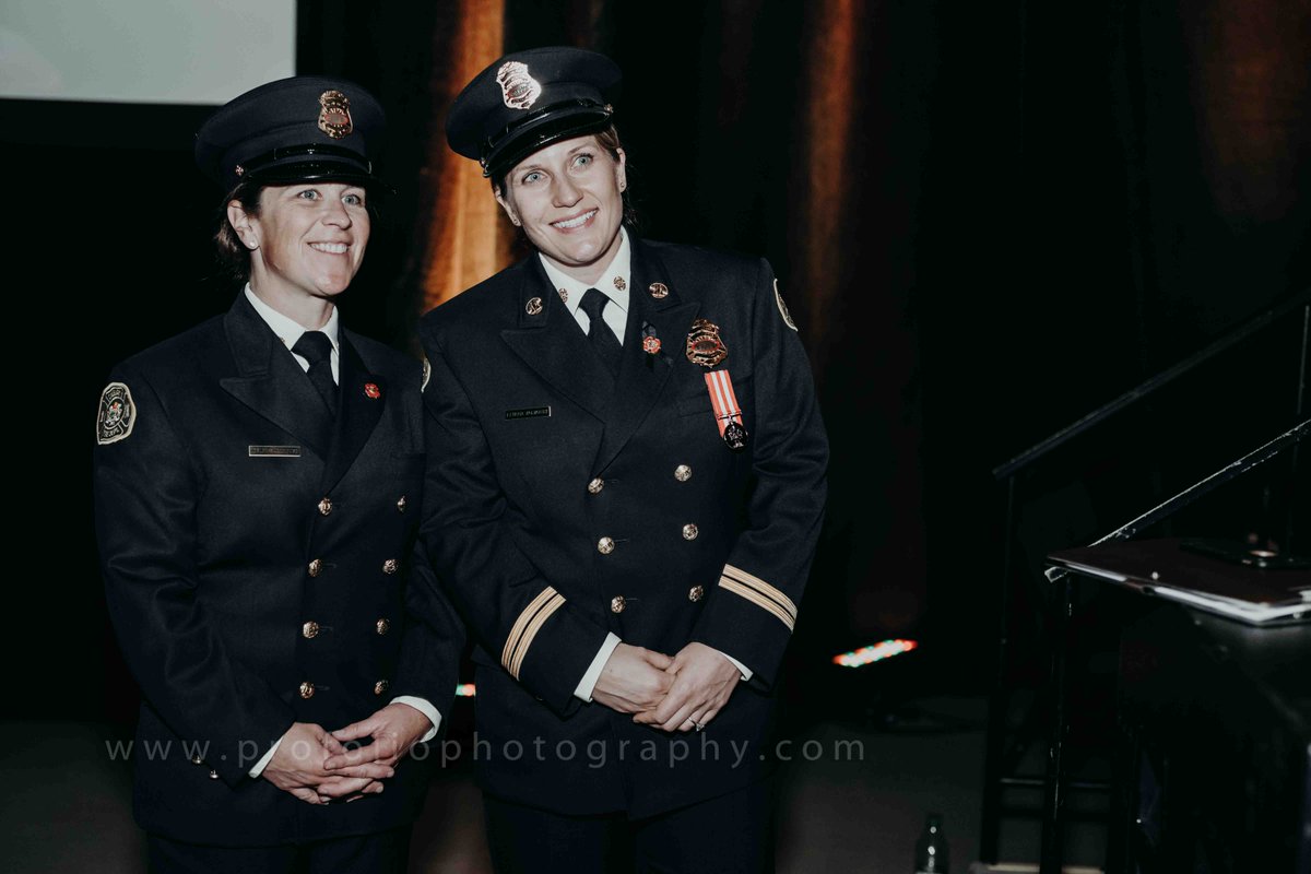 UWomensNetwork's tweet photo. With gratitude to #SupportHERs Katrina and Lesley from @CGYFireFighters who lead by example to show they SupportHER! This is yet another example of leadership at it's best! #YYC | Meet our #WOI0218 Award Winners https://t.co/dFtOgaR4DT @armandFlores3 https://t.co/yEjQWnuHlr