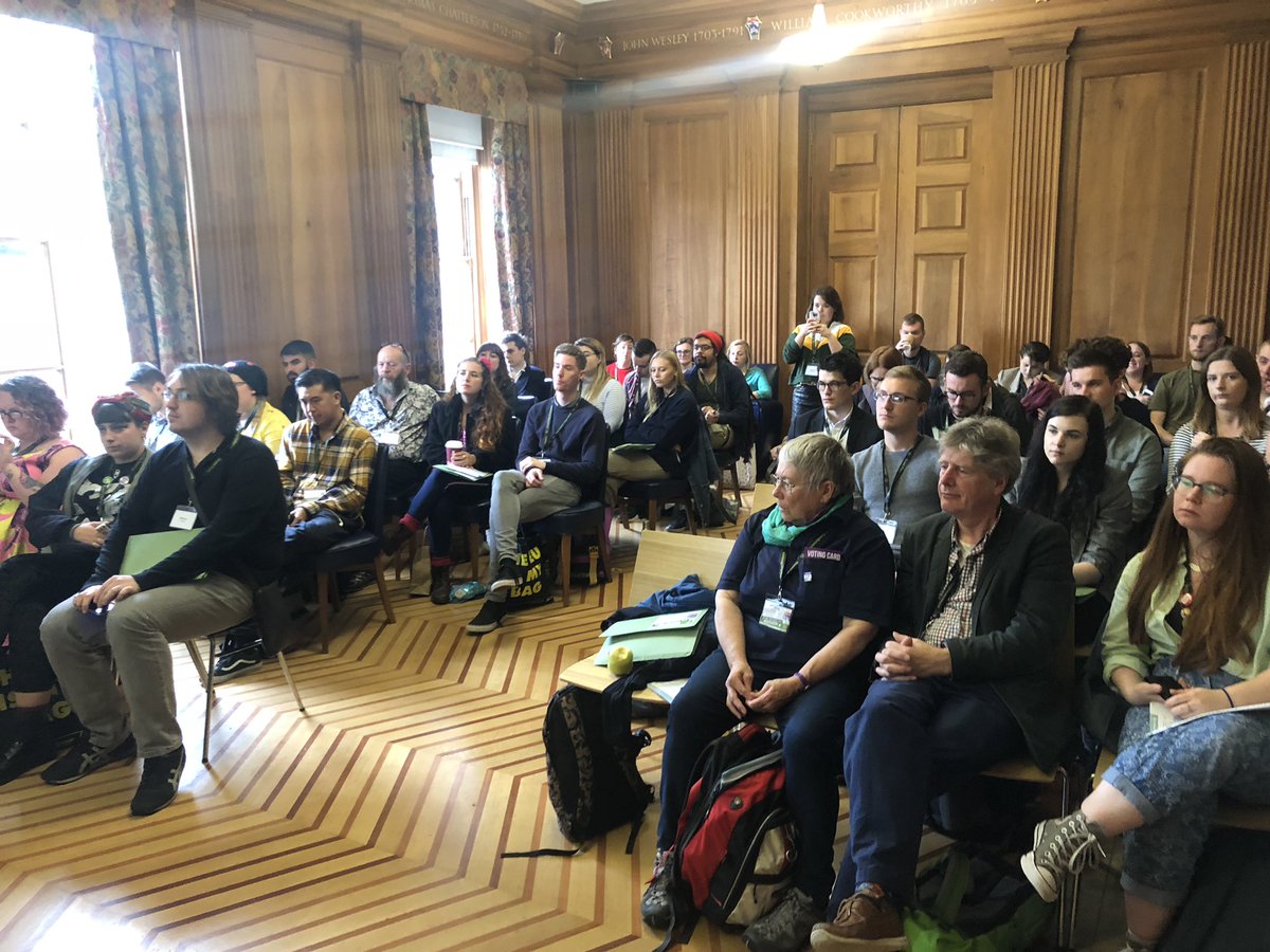 YoungGreenParty's tweet photo. Absolutely incredible turnout at our Young Greens Candidate Community launch at #gpconf today. We’re so excited to see where this community goes and thank you to all of our speakers, we’re so proud of you all!! Come join us in the Lord Mayor’s Reception. #YGCC https://t.co/bmwUqpi0p4