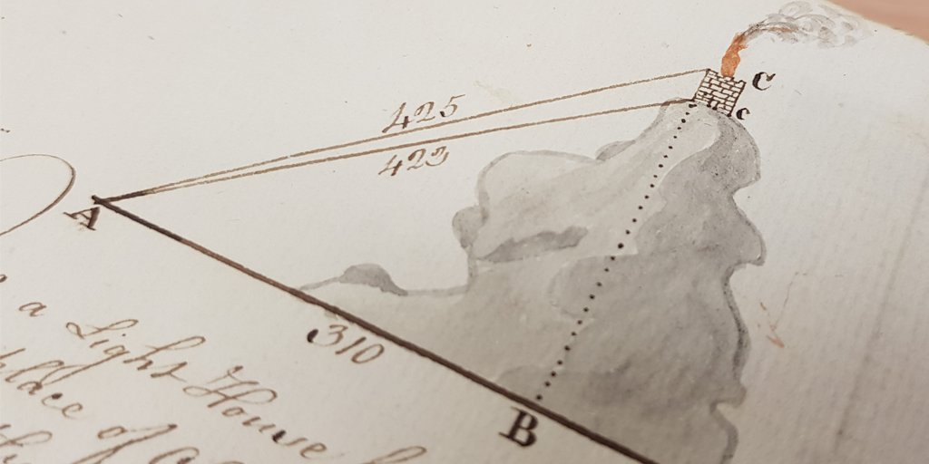 Richard also starts incorporating his doodles into his mathematics, with beautiful ships, lighthouses, street scenes and trees.