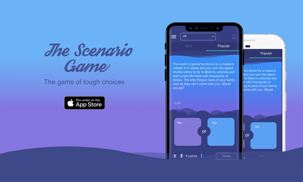 JamesReillyOG's tweet photo. My app, The Scenario Game is finally available for pre-order on iOS. Feels good @AppStoreGames 😀 https://t.co/IIpojqDOCb #ReactNative #Firebase https://t.co/0cr1o066kC