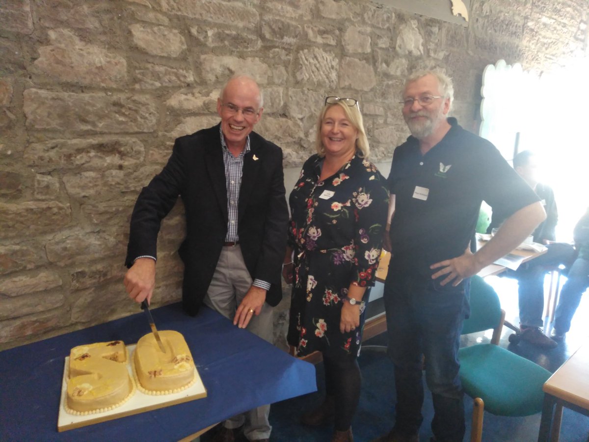 anthonymcc85's tweet photo. @JimAsherBC , @JulieWilliamsBC and Paul Kirkland cutting into the special 50th anniversary cake to celebrate 50 years of @savebutterflies https://t.co/blTMQGFgCr