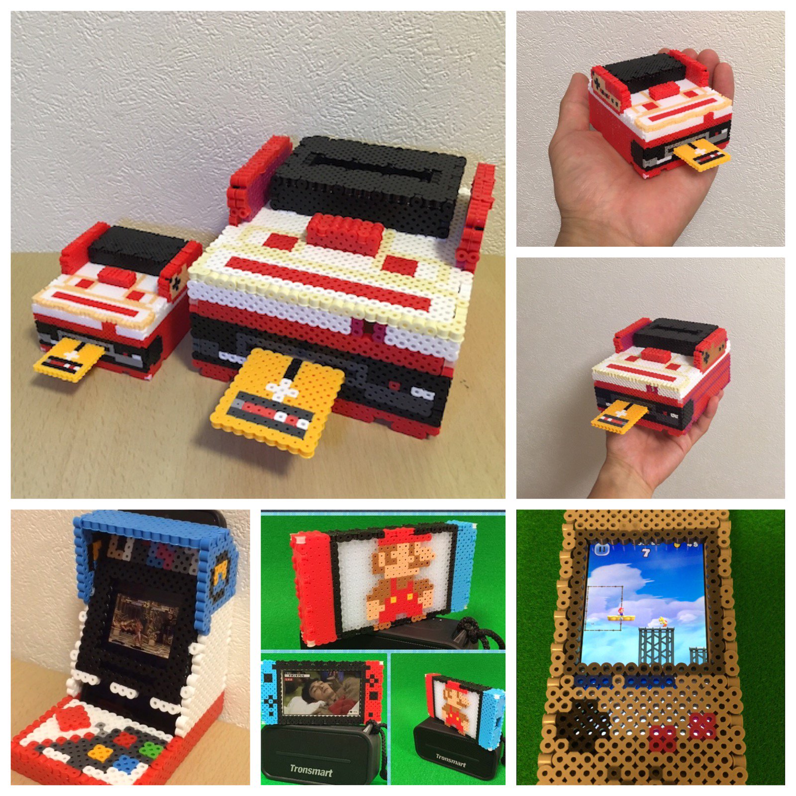 眼鏡強 Sur Twitter アイロンビーズで作ったゲーム機いろいろ並べてみました アイロンビーズ ファミコン ディスクシステム ニンテンドースイッチ ゲームボーイ ネオジオミニ