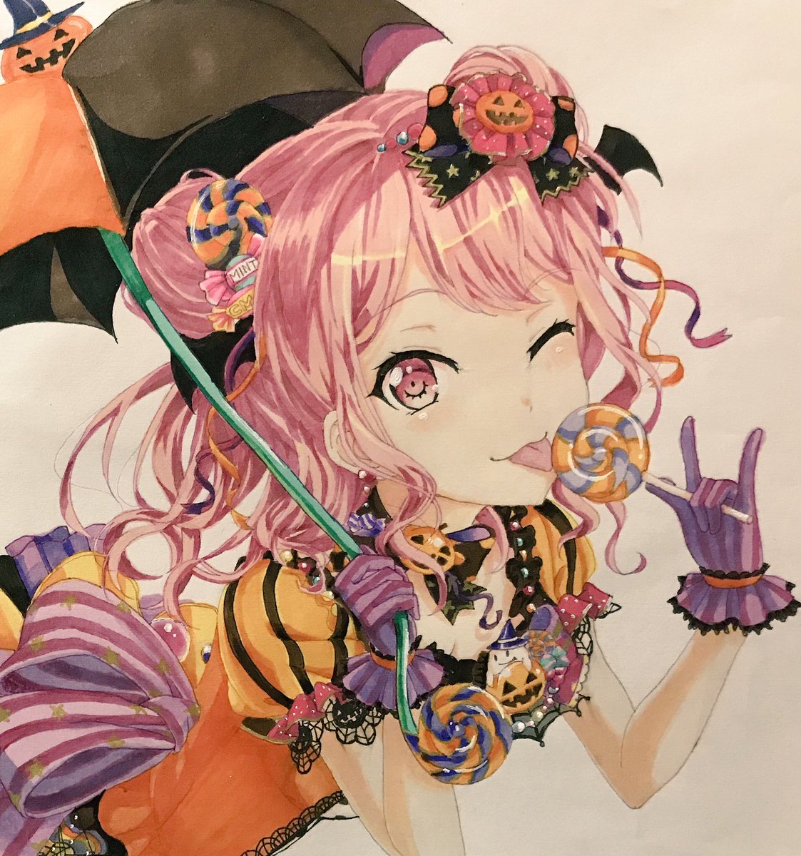 朱莉 در توییتر バンドリ ハロウィン彩ちゃん 全世界の彩ちゃん推しの方に幸あれ 描けば出ると言う言葉を信じて描いてたのですが描いてる途中で出ました 笑
