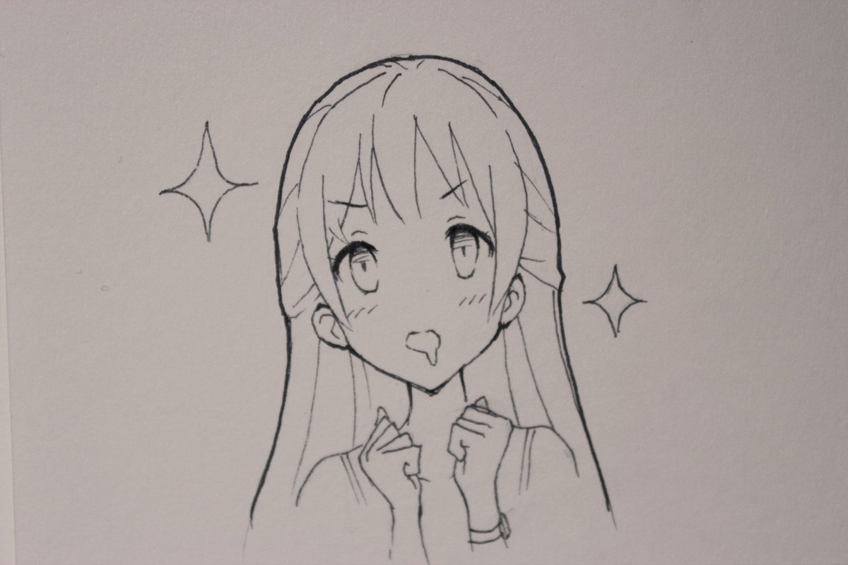 6. Drooling #inktober #Inktober2018 
Somebody told her they'd be having steak for dinner 