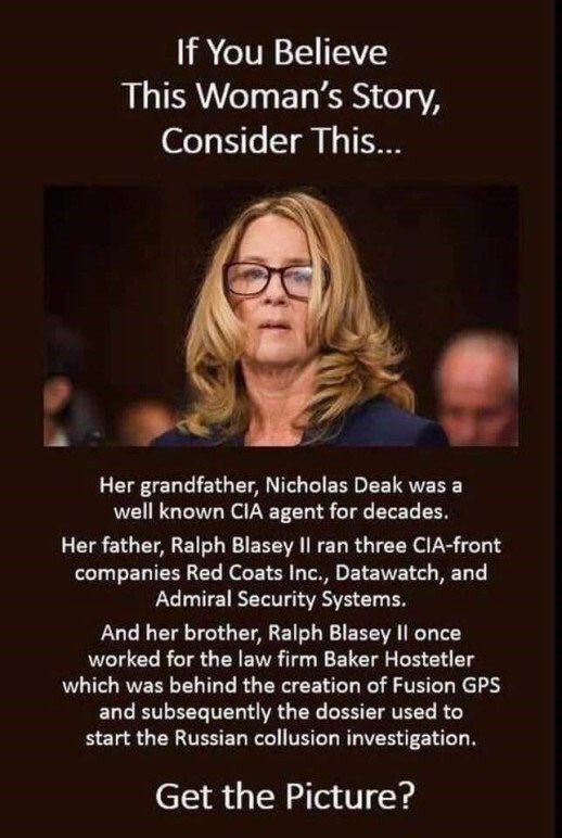 geoff_deweaver's tweet photo. #Kavanaugh #ComfirmKavanaughNow #DrFord #ChristineBlaseyFord #CIA #WalkAway ๐คกโ ๏ธ https://t.co/O5neSStWqk