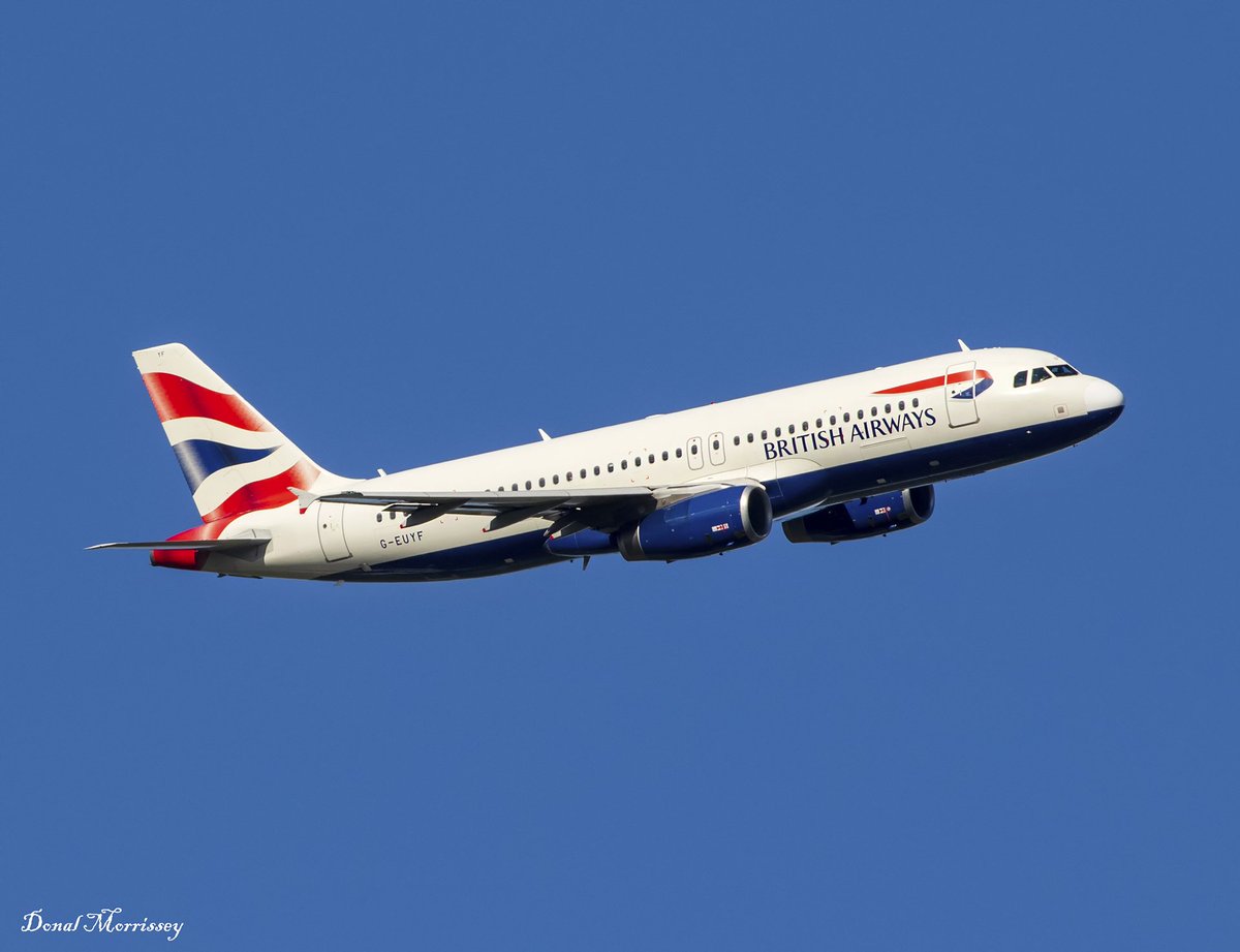 Circuit bashing in blue skies @ShannonAirport A320 G-EUYF of @British_Airways #Avgeek #Aviation #Airbus #BritishAirways #Speedbird #Training #CrewTraining #ShannonAirport  #Blueskies