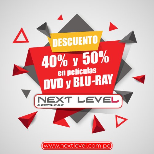 NextLevel_Peru's tweet photo. Aprovecha el super #Descuento que te trae @NextLevel_Peru  desde 40% y 50% en películas para #DVD y #BLURAY !! para más información ingresa a nuestra web. 👉 💻 https://t.co/ifM7yBtFuf https://t.co/qPWvt646kf