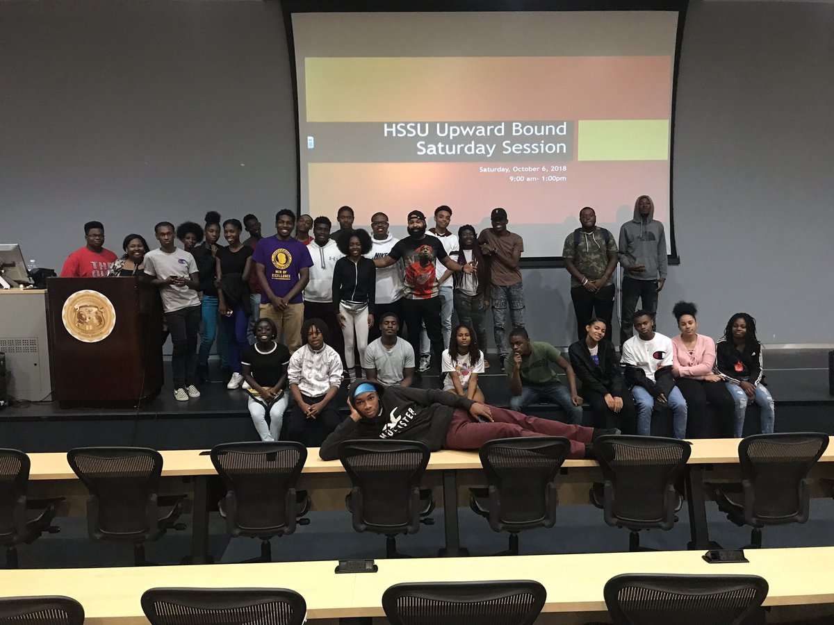 HSSUUpwardBound's tweet photo. Today has been jam-packed! Our students were welcomed to campus from guest speaker who talked about the importance of grooming amongst other important things. Our students then met with multiple college representatives at the HBCU College Fair! https://t.co/jFDJ7SVevq