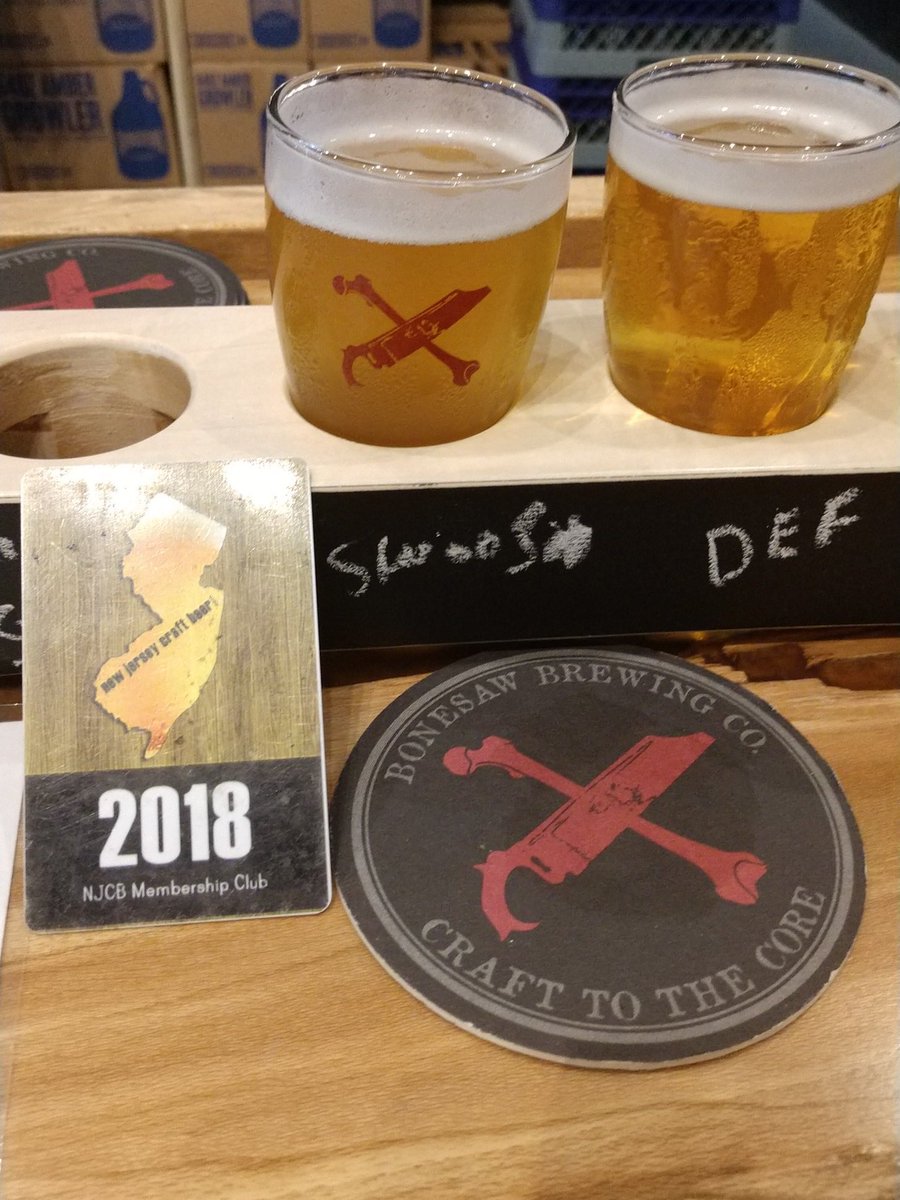 mikegrench's tweet photo. Cheers to @NJCraftBeer for steering me to @BonesawBrewing today. Great beers and a beautiful facility! https://t.co/JvmUyDR3iX