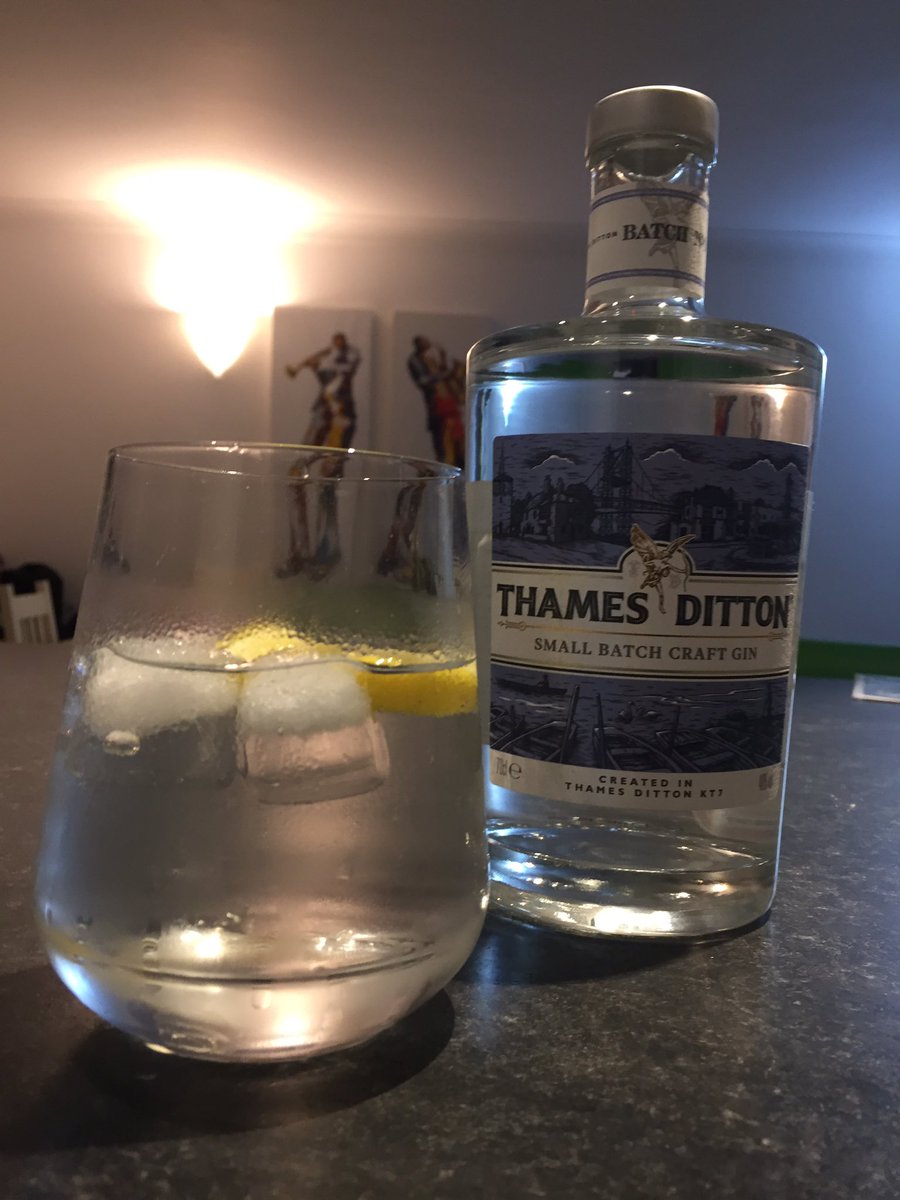 SeanMcCallion's tweet photo. First taste of @ThamesDittonGin #BatchNo1 - pretty good stuff https://t.co/kf6W95rX1T