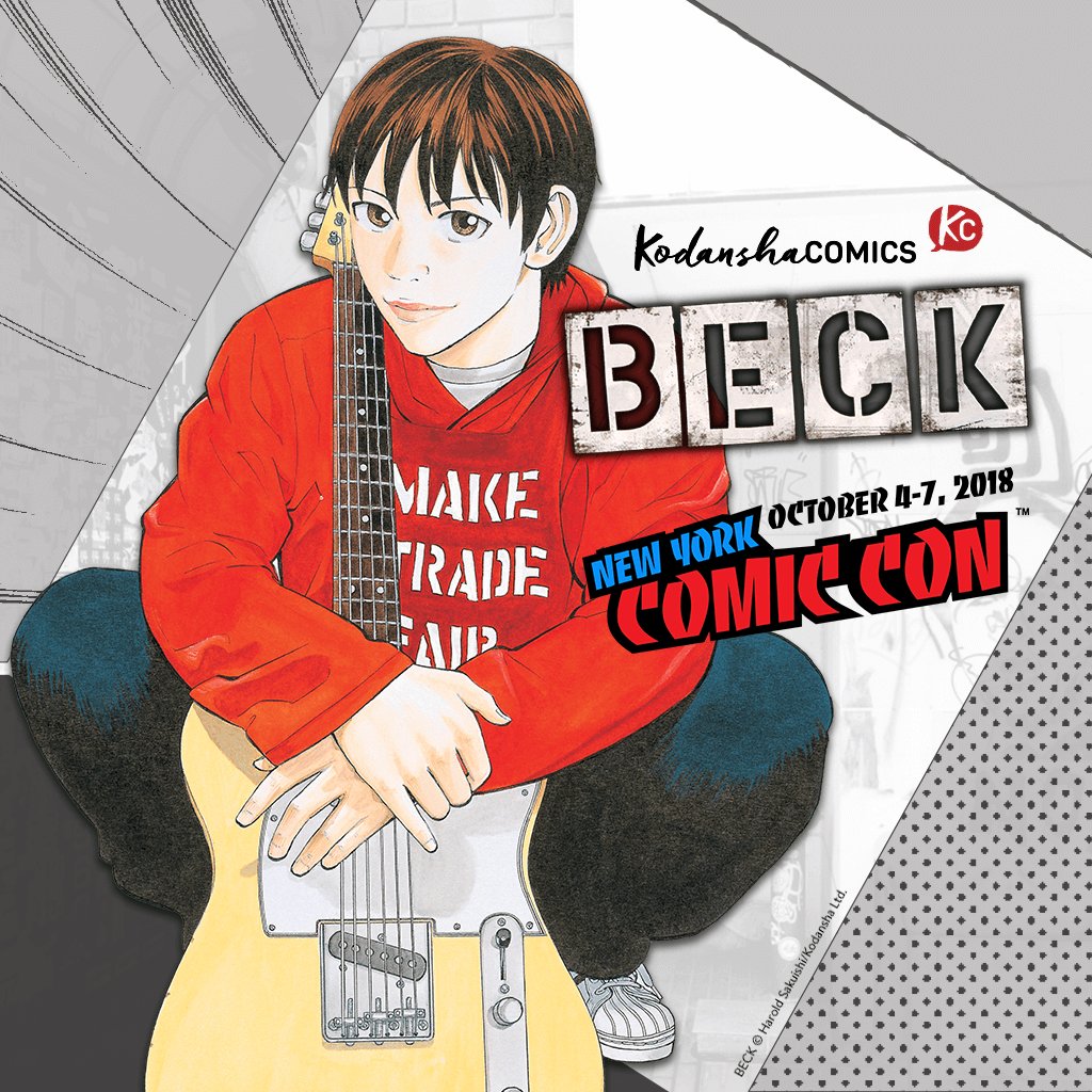 KodanshaManga's tweet photo. #NYCC Harold Sakuishi's LAST signing happens TODAY 10/6 Sat @ 1:30 PM – 2:30 PM at @ComiXology Booth (Artist Alley #1B5)! Don't miss your chance to meet the @HarveyAwards winning creator of #BECK #SevenShakespeares!
Details: https://t.co/JqlWifoxWT https://t.co/xmKKvH6EZD