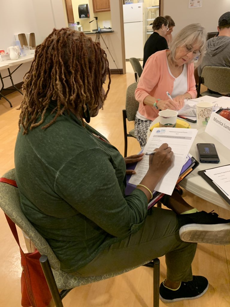 Another exciting Sat. morning of neighbors coming together to learn neighborhood inclusiveness at our Indianapolis Community Building Institute. But first, our 6 participating neighborhoods complete their n’hood assessments. 
#ICBI4 #inclusiveneighborhoods #neighborhoodengagement