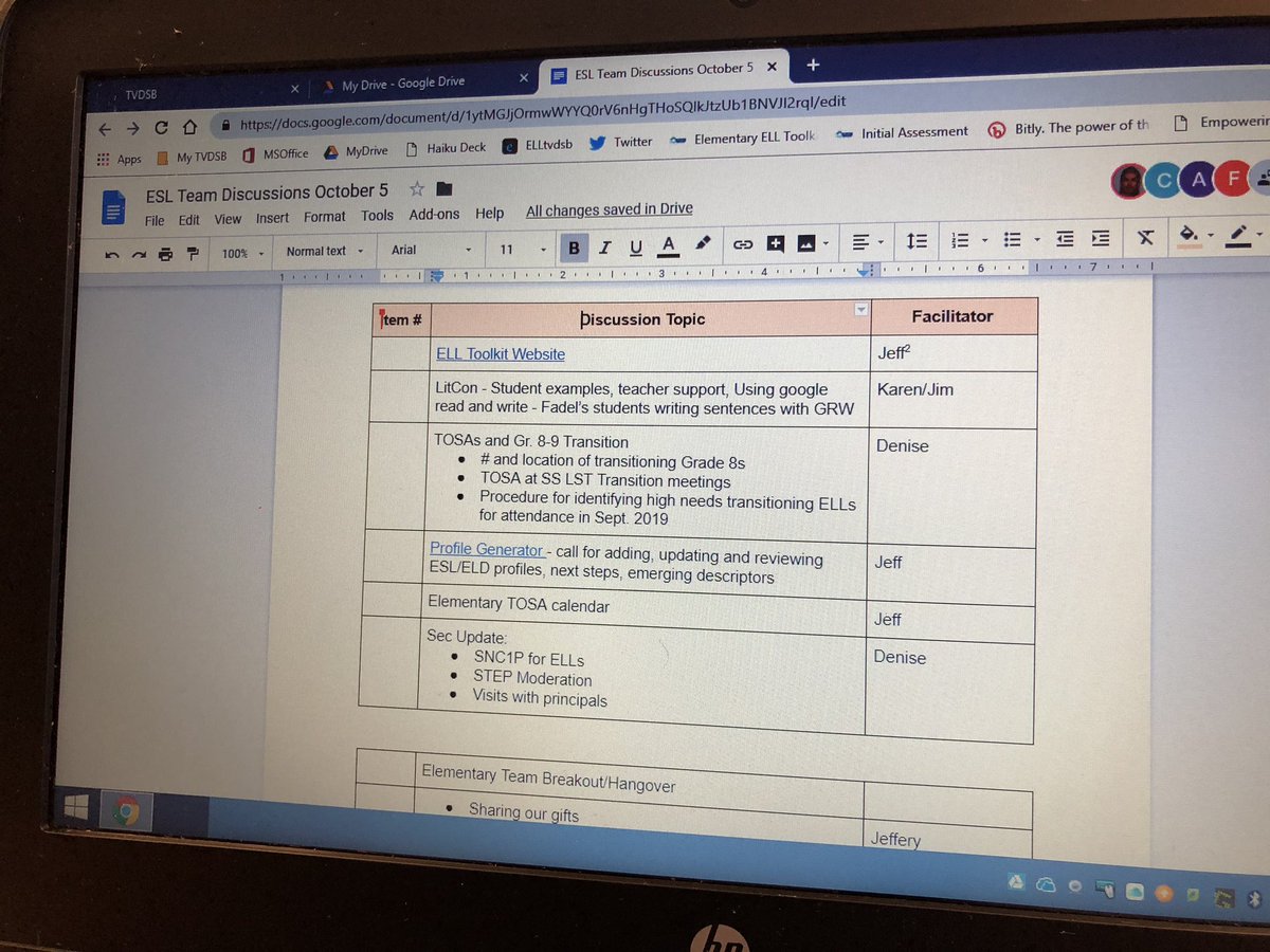 ELLtvdsb's tweet image. #ELLtvdsb @TVDSB New Elementary ESL leads team strategically planning support for ELLs and their teachers. Thank you to senior admin for this commitment to #ELLachievement #HighExpectations #InclusiveDesign #AllAreWelcome