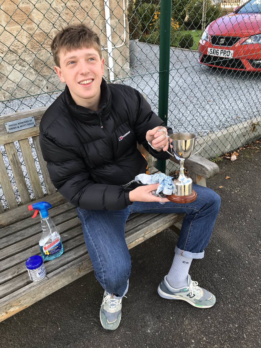 RutherglenLTC's tweet photo. This is a sight for sore eyes! It’s only taken him four years! #Windolene 😳😂🏆 #RLTCClubChamps https://t.co/MFFh5V3YwQ