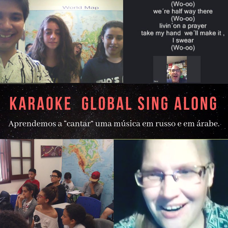 globalenglishLS's tweet photo. Música também é uma ótima ferramenta para aprender línguas. No nosso Global Collaboration Day, fizemos um Karaoke internacional e "aprendemos" a cantar em russo, árabe e inglês. Só a Global pode oferecer experiências incríveis como essa! https://t.co/V7FFxbdYqy