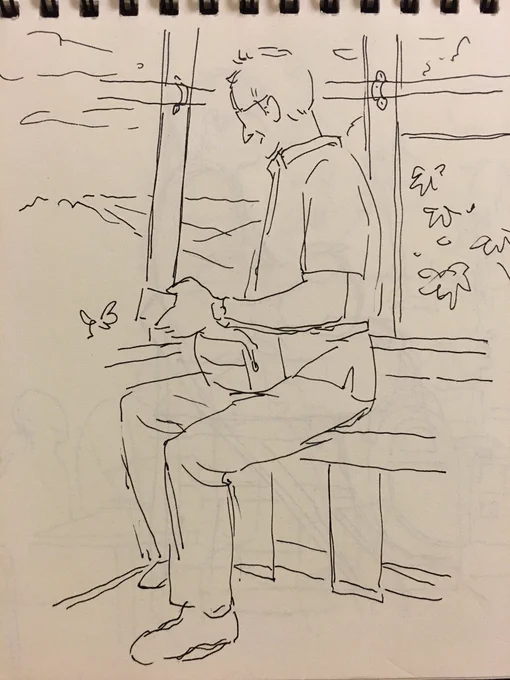 #スケッチ #sketchbook 
ロープウェイに乗ったり、お腹壊したりいろんな日でした。 