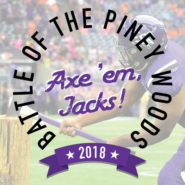 SFASU's tweet photo. Today is the day! #BOTPW #AxeEm 💜🏈 https://t.co/1sxmM6suty