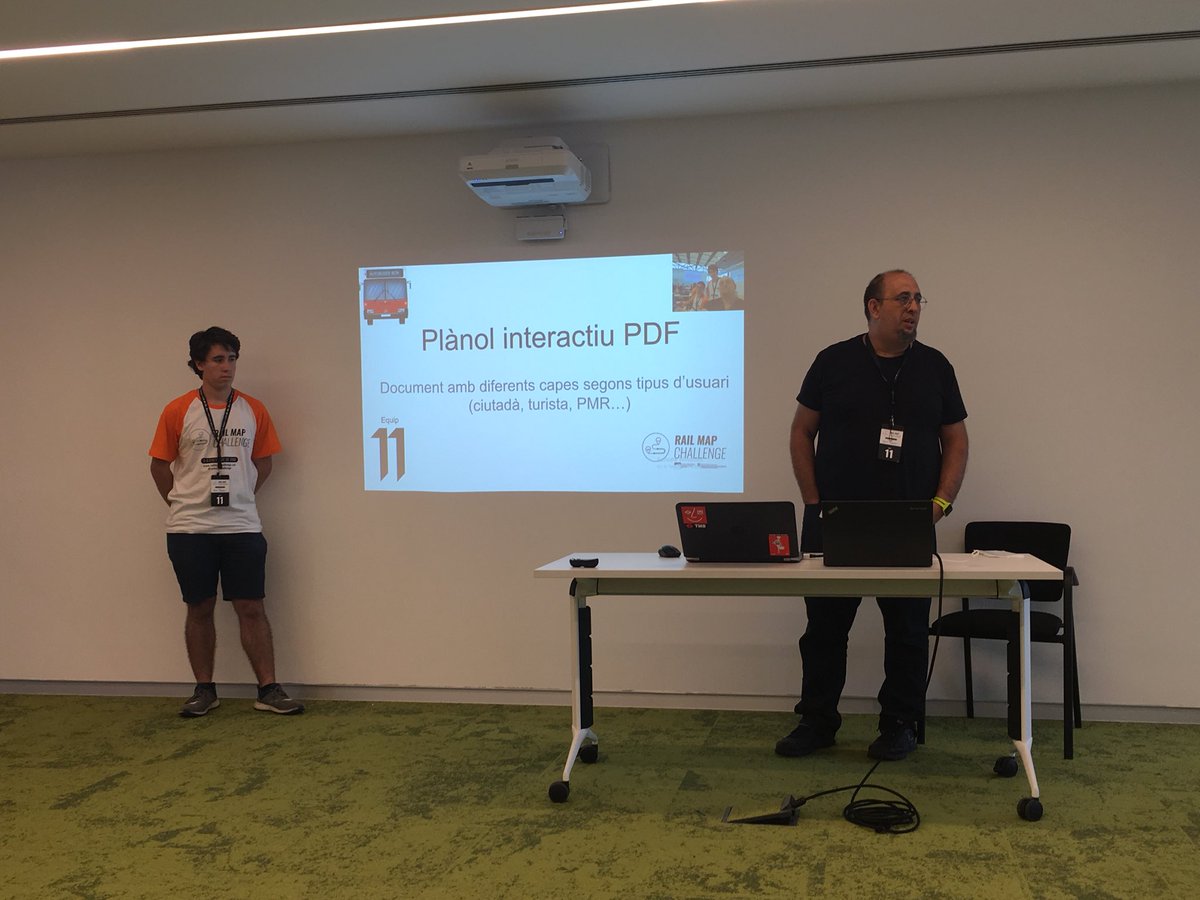 dmarcop's tweet photo. Ja tenim els primers equips presentant els seus projectes #RailMapChallenge 👍👍 https://t.co/cpmW99acij