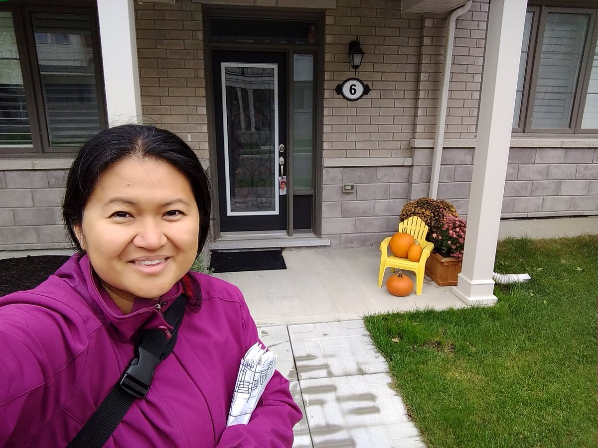 WooGrace's tweet photo. Out canvassing bright and early this Saturday. Found Ward 5 houses with no front steps! Still a stoop though. #markamvotes https://t.co/PimPTsT5Hm