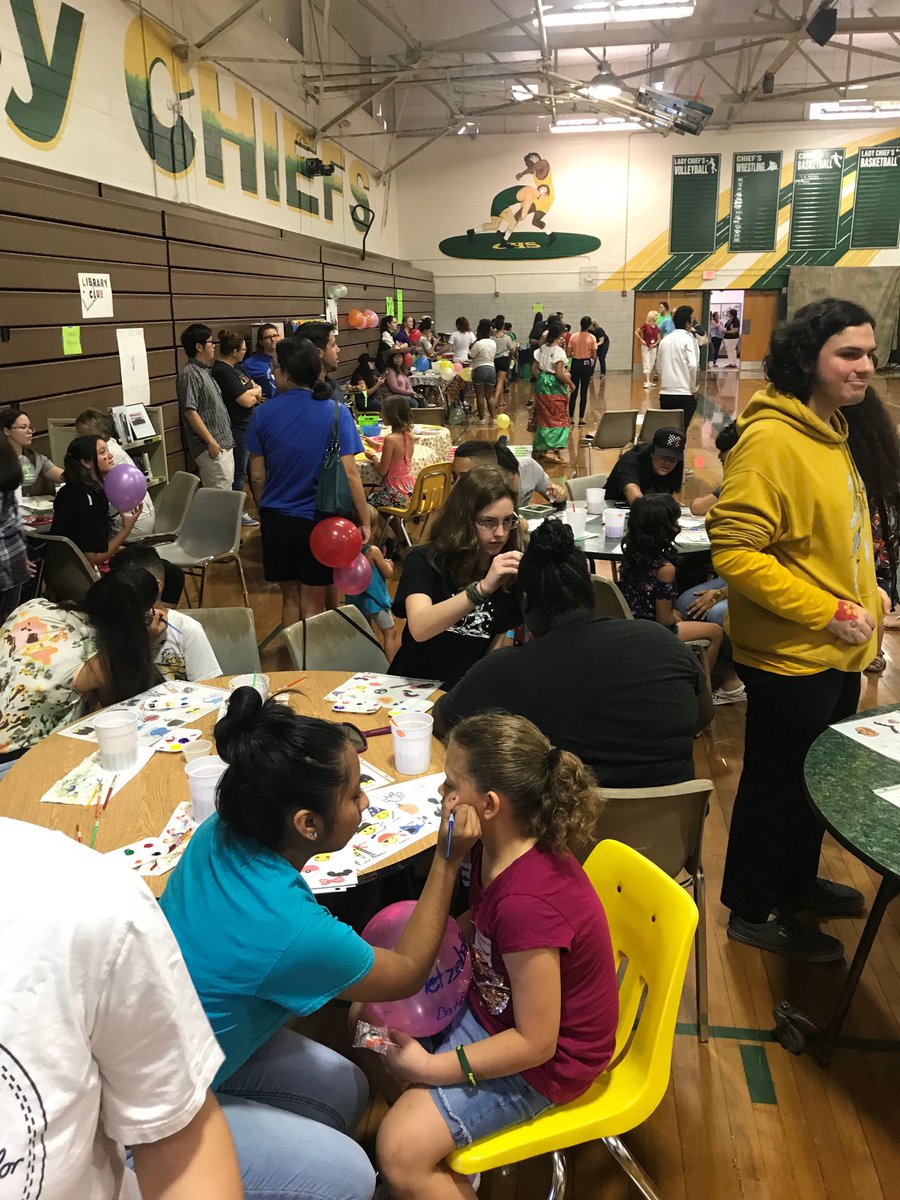 ChamberlainHigh's tweet photo. Chamberlain students painting the faces of future Chiefs!  Chamberlain Champions day is a success https://t.co/Beu7Wb5szu