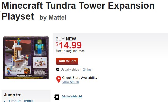 minecraft tundra tower expansion playset