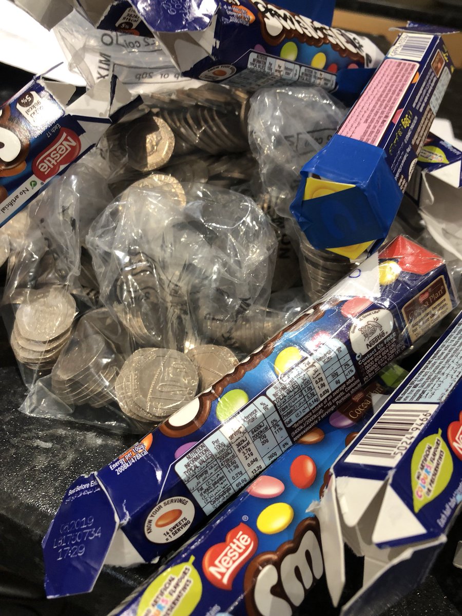 DistrictYouthA2's tweet image. Smarties equal cash I know we don’t normally encourage sweets but on this occasion we do keep it up tubes are flooding in #cashforkids @CashforKidsNE