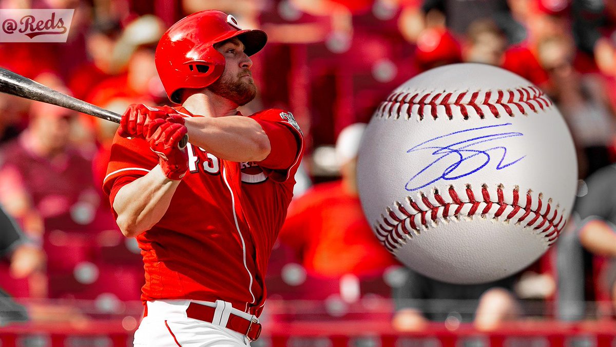 Reds's tweet photo. ‼️ WEEKEND GIVEAWAY ‼️

RETWEET to enter to win a baseball signed by birthday boy Scott Schebler! ⚾️

Must enter by 12 p.m. ET Sunday, Oct. 7. Rules: https://t.co/MbDgv1mG5I https://t.co/wMoK89M0Ft