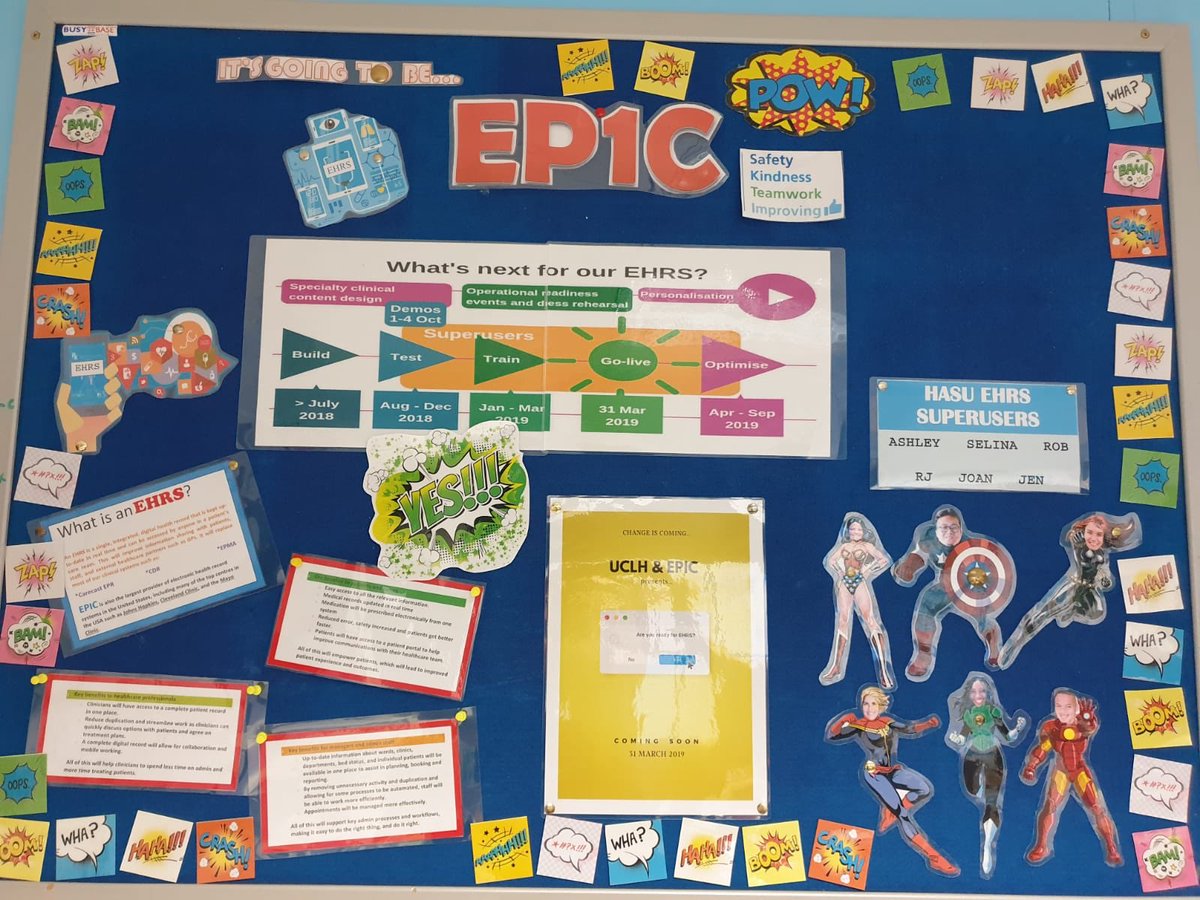 Ashley_1750's tweet photo. So this is the Start of the HASU -EHRS/EP1C Board, Good Team Effort Guys. I Love the Super Users / Super hero’s . Well Done Team 💙 #ehrs #epic #teamhasu @uclh @improvinguclh https://t.co/hk5SKNynoc