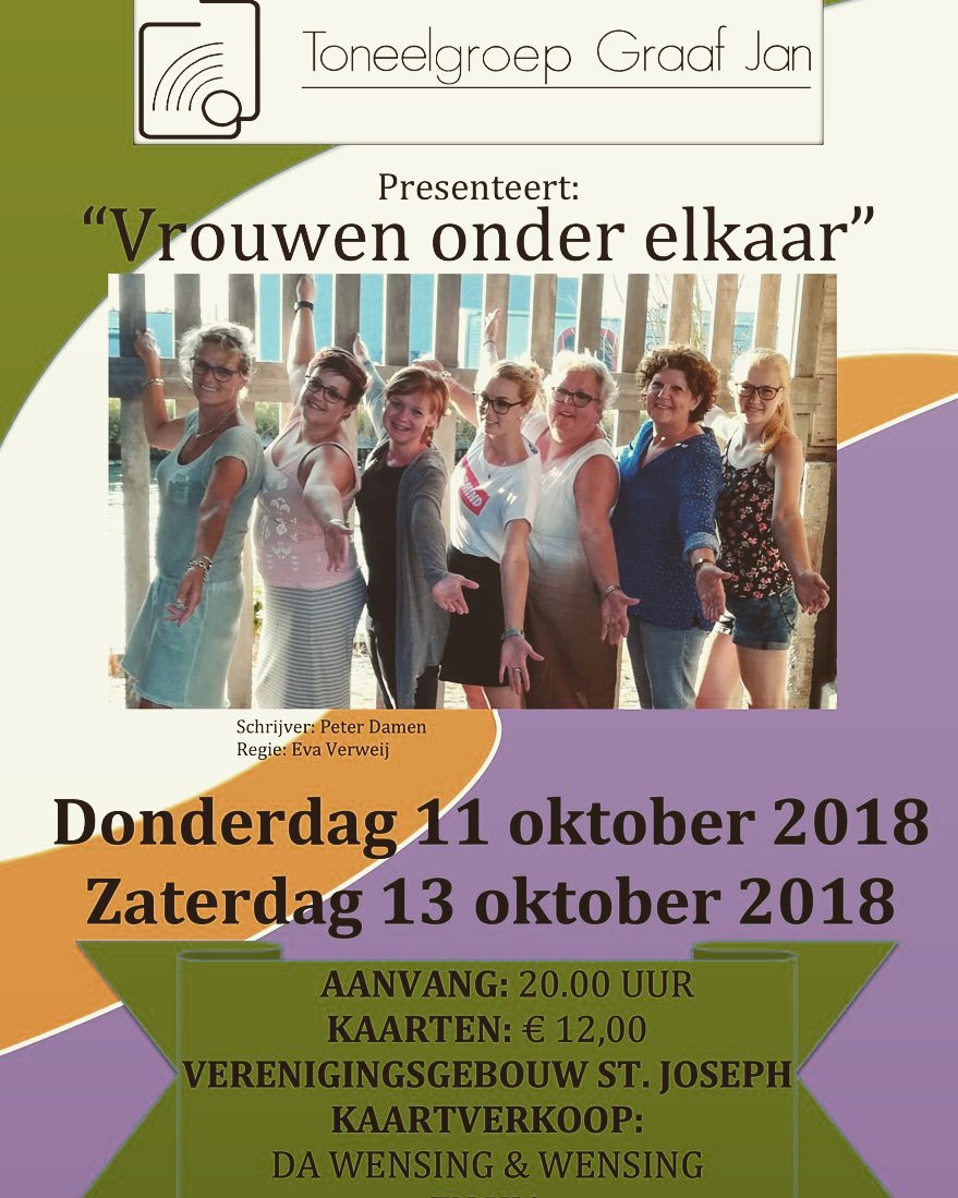 ToneelGraafJan's tweet photo. Volgende week mogen we weer lekker op de planken! Komt u ook kijken? #toneel @stjosephmfoort #montfoort #linschoten #cultureel #cultureelmontfoort https://t.co/ItVfltY42R