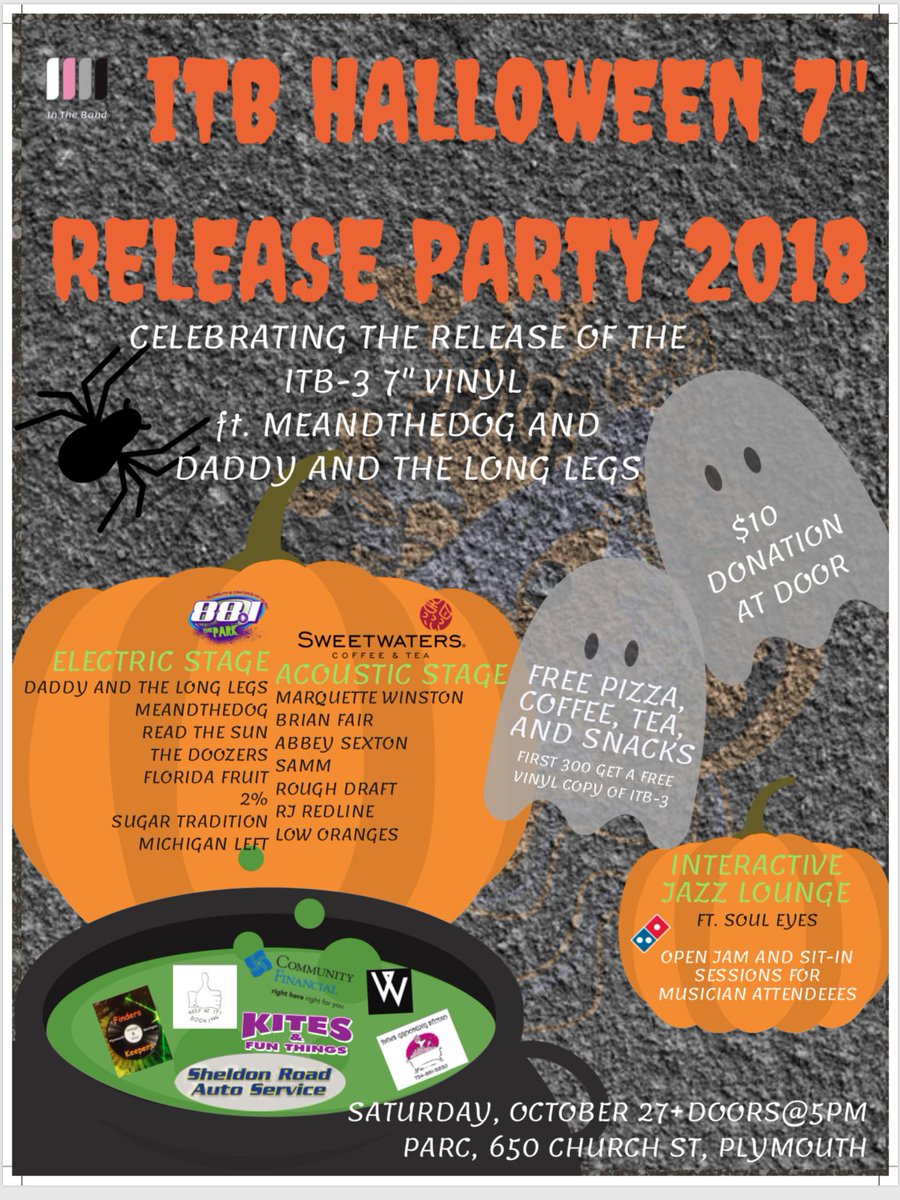 InTheBandStudio's tweet photo. Saturday, October 27. Yeah, be there. https://t.co/ccnkb4JtNH