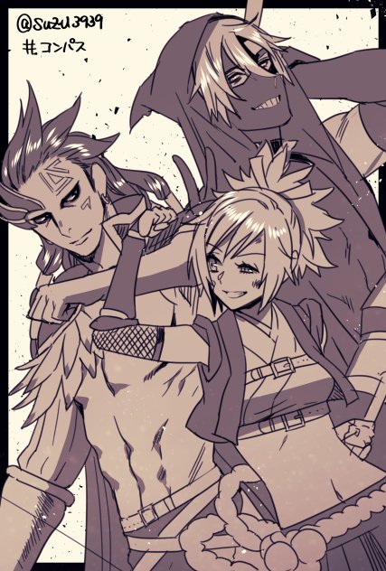 いい加減まといちゃんドリンク飲んでみたい 去年この二人のセット見てコンパス始め 鈴ノ助 Suzunosukeのイラスト