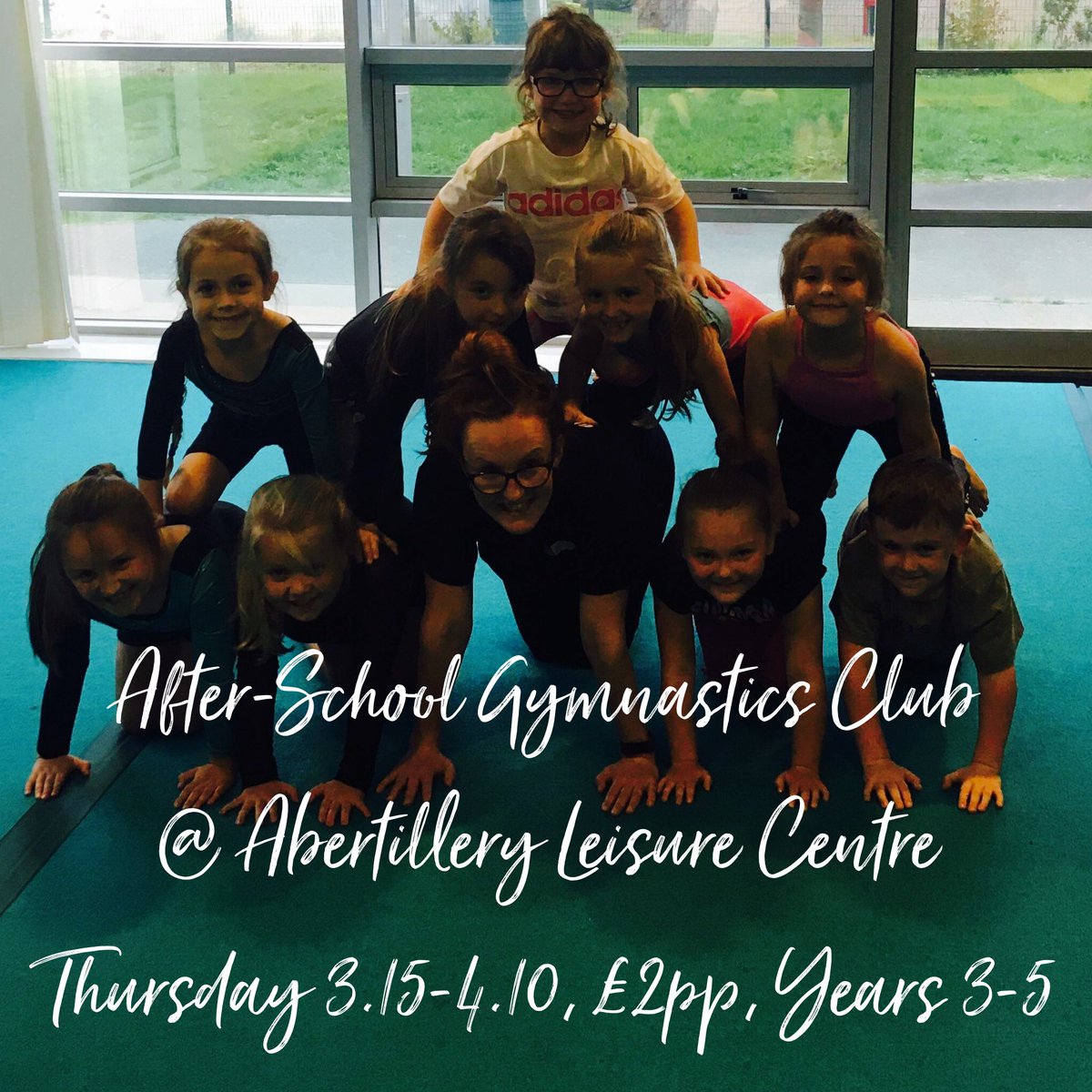 VGAGymnastics's tweet photo. Please can you RT for your pupils @ALCRoseheyworth? We are running an after-school gymnastics club for children in Years 3-5 every Thursday 3.15 at Abertillery Sports Centre. No need to book, just £2 per pupil. https://t.co/zH4rTJzb2z