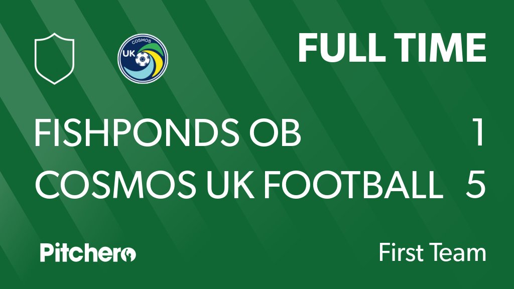 theCosmosUK's tweet photo. FULL TIME: Fishponds OB Reserves 1 - 5 Cosmos UK Football Club
#FISCOS #Pitchero
https://t.co/ScIWpI6kQG https://t.co/fAn4YXsK4A