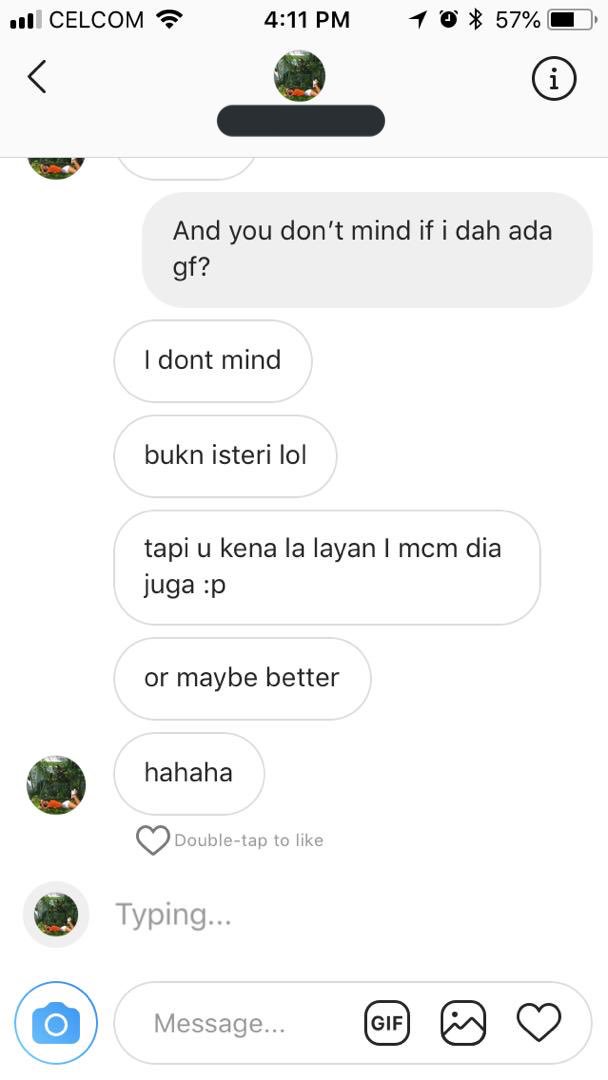 nasikerabuZ's tweet photo. This girl dm my bf without knowing that kitorg share each other’s account 😌girl like this shouldn’t exist https://t.co/AMC5JAkbg7