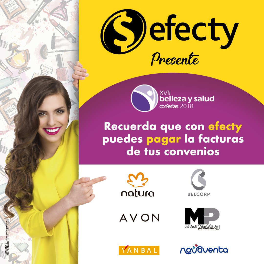 EfectyOficial's tweet photo. Durante la XVII Feria Belleza y Salud 2018 giramos entre las marcas con las que tenemos #Convenioefecty para que realices el pago de tus facturas a tiempo. ¡Disfrutemos de este maravilloso evento donde resaltamos la belleza! #YoElijoefecty #ColombiaGiraPagaYRecarga https://t.co/hiWNJ6eNq7