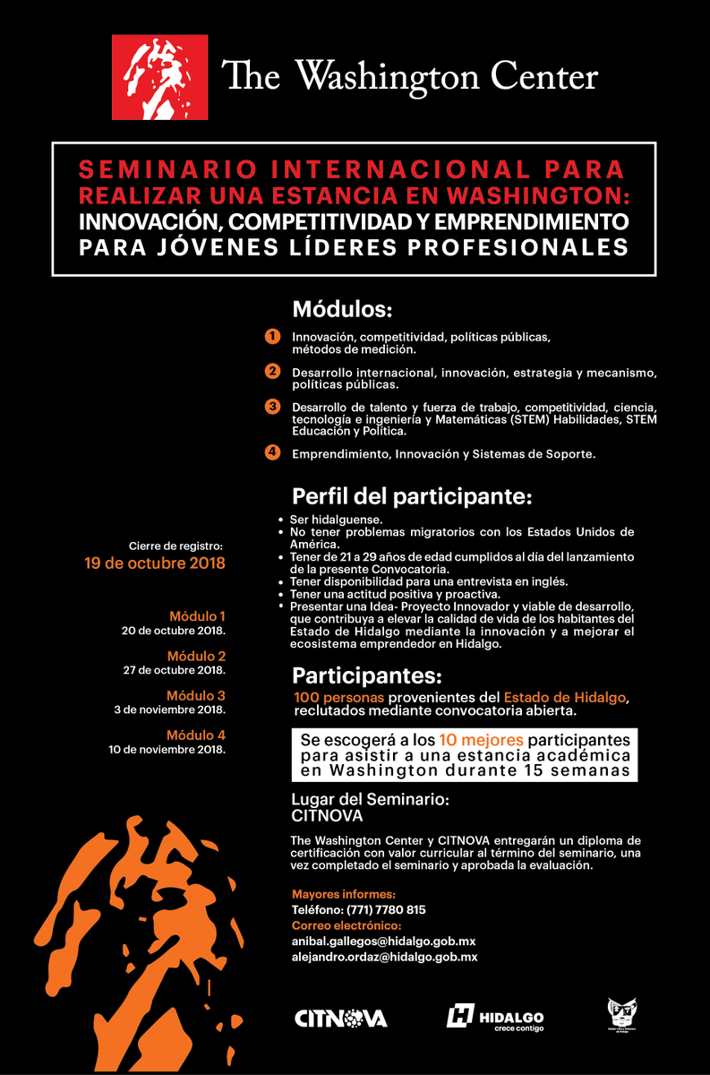 CITNOVA's tweet photo. Programa:“Iniciativa para la competitividad, el emprendimiento y la innovación global 2018” @gobiernohidalgo a través del #CITNOVA y @TWCInternships CONVOCAN al Seminario Internacional “Innovación, competitividad y emprendimiento". Info.: https://t.co/oJuBDCkwEq @AlonsoHuerta https://t.co/ZGtTBsrWZR