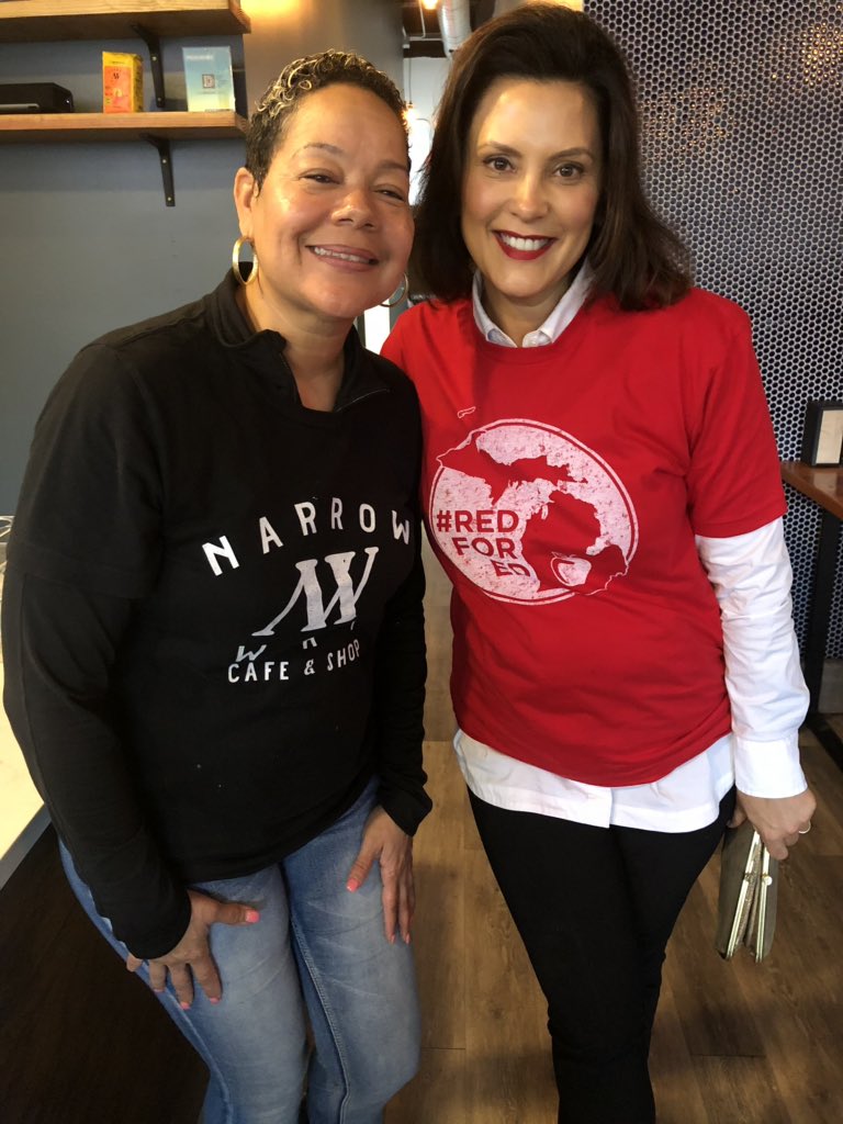 Governor Gretchen Whitmer On Twitter Fueling Up With A Hot Cup Of Coffee From Narrow Way On Livernois