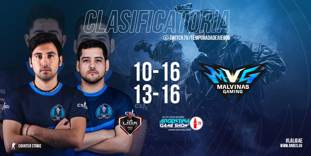 El dia de ayer disputamos unos increíbles encuentros contra <a href="/malvinas_gaming/">MALVINAS GAMING</a> por la fecha 5 de <a href="/laligaesports/">LaLigaeSports</a>, pero no logrando conseguir la victoria.

¡Agradecemos el incondicional apoyo en cada transmisión!

¡Esto no se acaba! #GoAndes #LaLigaE #ArGameShowForMe #SomosTemporada