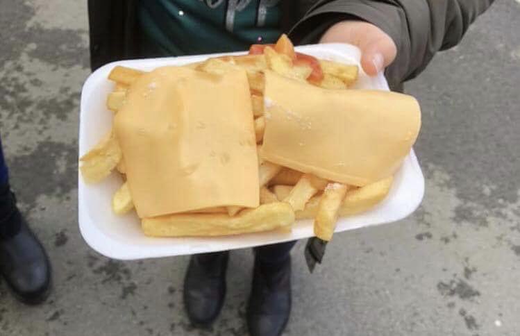 SundayChants's tweet photo. £6.50 for these cheesy chips at Middlesbrough today. 😂😂😂 https://t.co/FTR5eIdeth