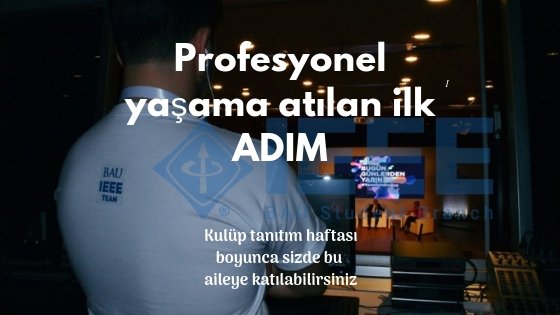 Geçtiğimiz yılın en başarılı ve en çok ödül toplayan ailesi olan  IEEE Bahçeşehir ailesine siz de katılabilirsiniz.

Başarı bir gelenektir.

8 - 12 Ekim arasında Bahçeşehir Üniversitesi Ana Fuaye alanında olacağız.

#Yeniden