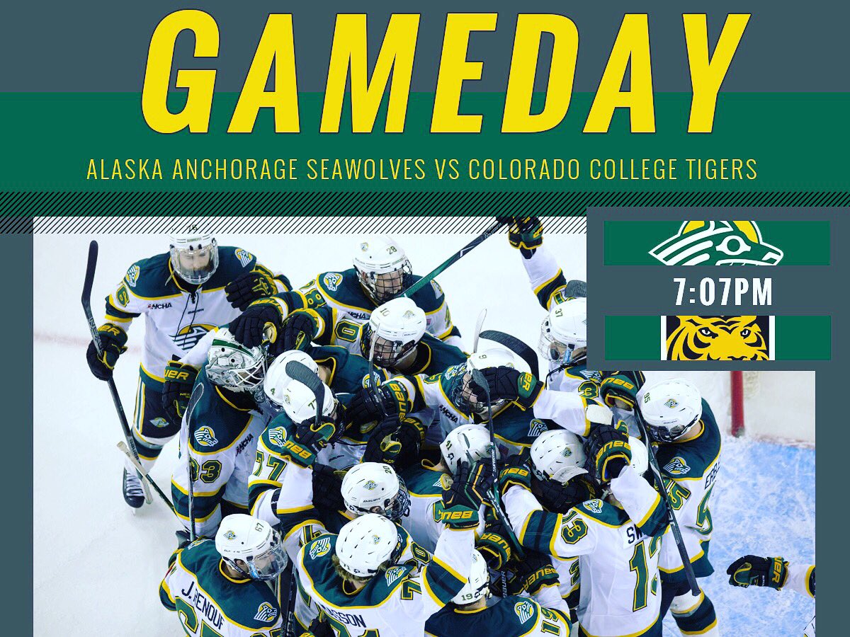 UAASeawolves's tweet photo. 🚨🚨RT and Like this post for the chance to win a ROUND TRIP ticket on @AlaskaAir!

🏒 #GAMEDAY
🆚: Colorado College
🕖: 7:07pm
📍: Sullivan Arena

🌭Student Tailgate: 6pm
🚌Student Shuttle: 5-10pm

#GoSeawolves https://t.co/kbgs1vZJaV