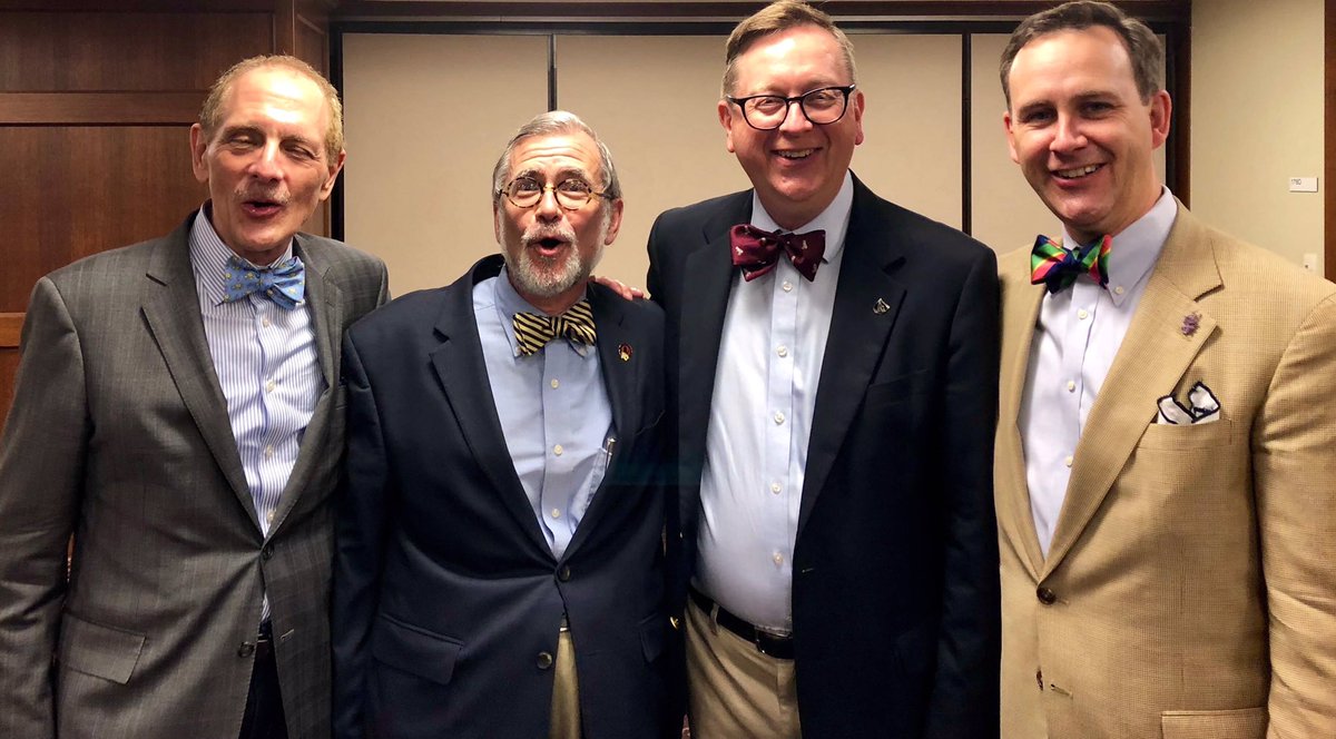 IHearofSherlock's tweet photo. It was the first adventure of His Last Bow (Tie) - a group for Sherlockians who wear bow ties. #G2BV
Pictured: @burtwolder @BakerStreetBeat @BooksnBipeds @ScottMonty https://t.co/SoPsX6wpHu