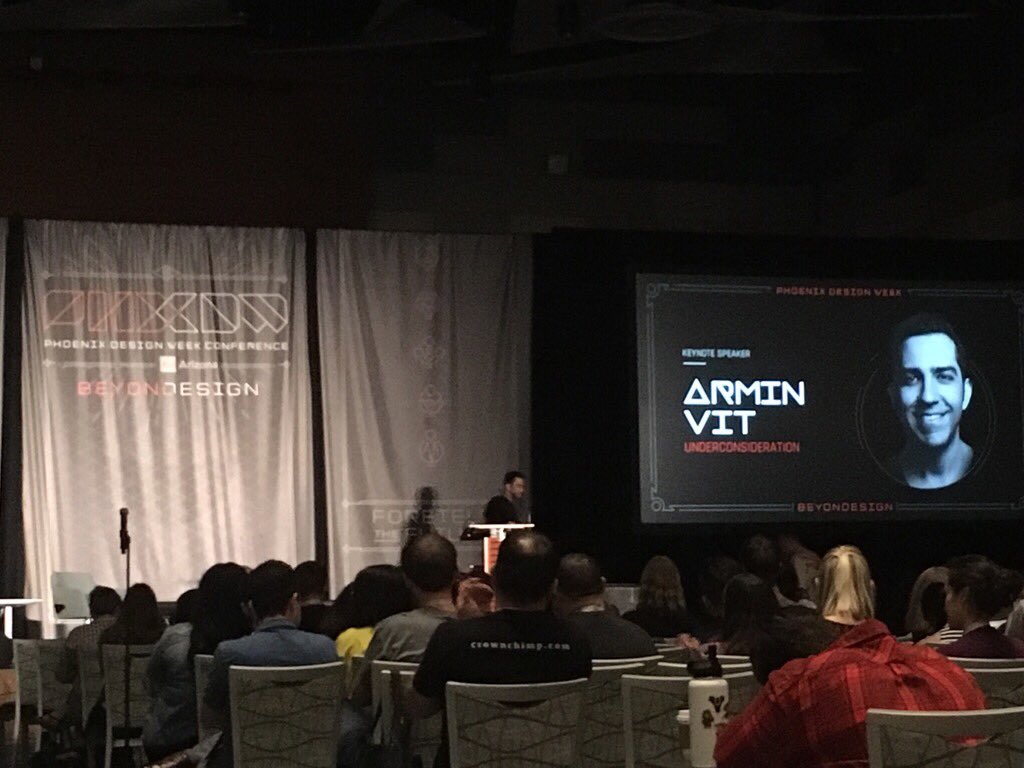 phxdw's tweet photo. Roll call: Who else was inspired by @ArminVitβs keynote this morning? #phxdw #phxdc https://t.co/bvxXxUjQ8F
