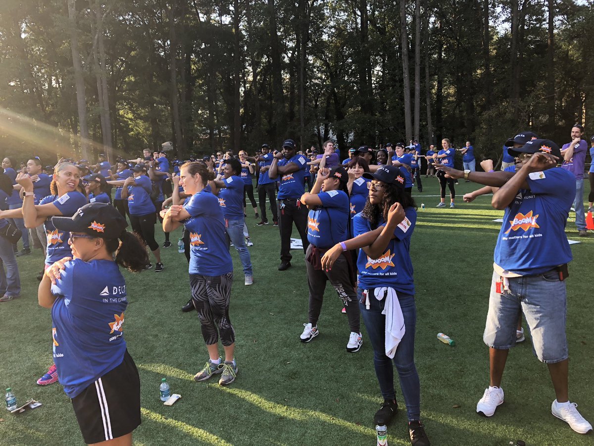 Kicked off <a href="/HandsOnAtlanta/">Hands On Atlanta</a> Day at Bolton Academy with <a href="/tad_hutcheson/">Tad Hutcheson</a> and 300 folks from <a href="/Delta/">Delta</a> as they spend the day building another <a href="/kaboom/">KABOOM!</a> playground for <a href="/apsupdate/">ATL Public Schools</a> students. Grateful for all the different ways #DeltaServes the Atlanta community.