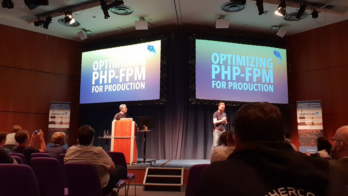 phpsw's tweet image. It&apos;s the first dual speaker talk at #scotphp18