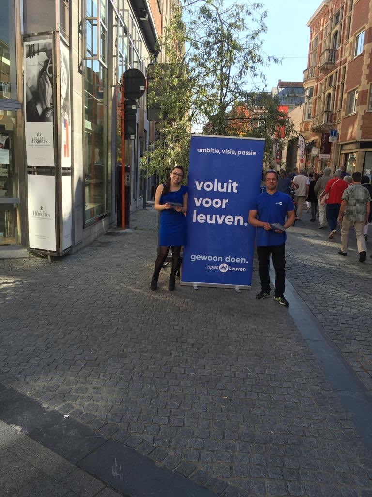 openvldleuven's tweet photo. Vandaag stonden onze teams overal in de Leuvense binnenstad om je te overtuigen van onze plannen! #leuven https://t.co/UN6dmNa1Dk